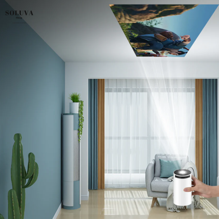 Smart HD Projector with WiFi, Bluetooth and Adjustable Stand