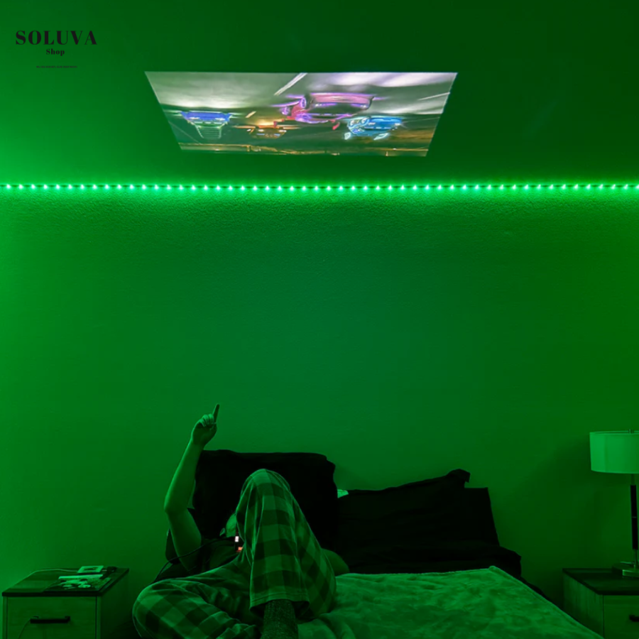 Smart HD Projector with WiFi, Bluetooth and Adjustable Stand