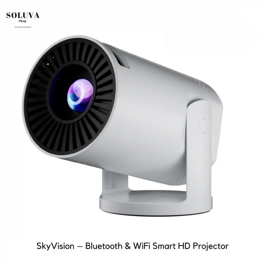 Smart HD Projector with WiFi, Bluetooth and Adjustable Stand