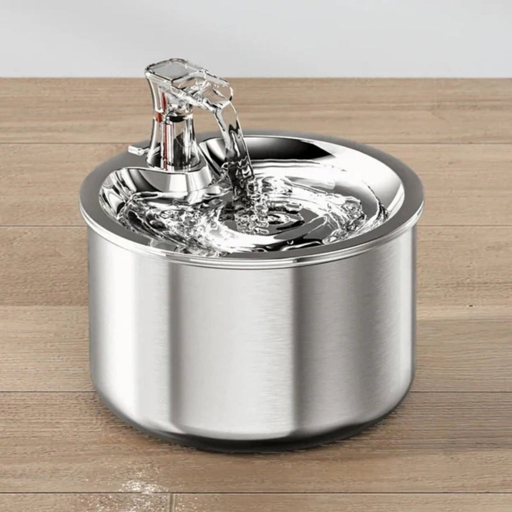 Stainless Steel Cat Water Fountain with Motion Sensor