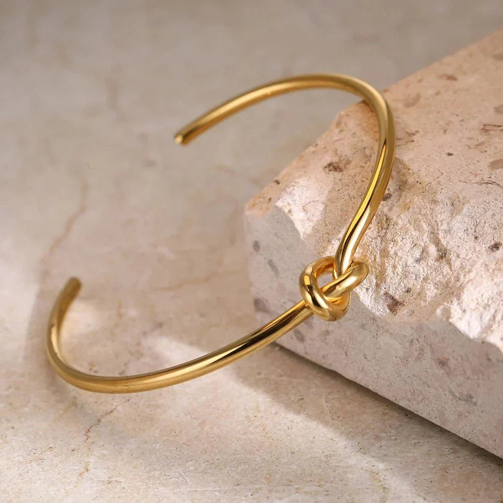 Women's Adjustable Knot Open Cuff Bracelet