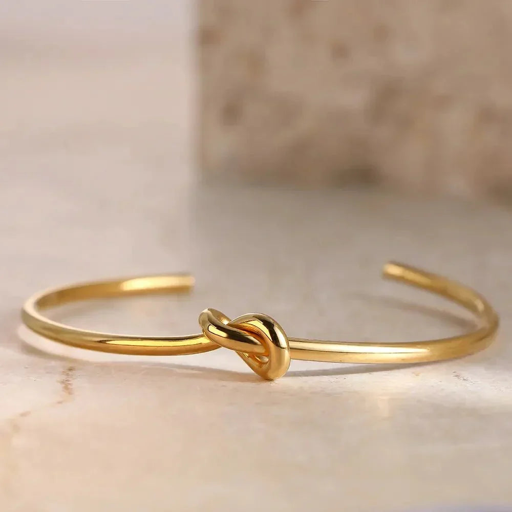Women's Adjustable Knot Open Cuff Bracelet