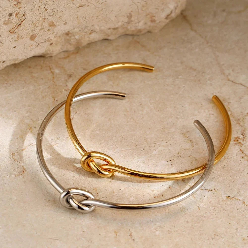 Women's Adjustable Knot Open Cuff Bracelet
