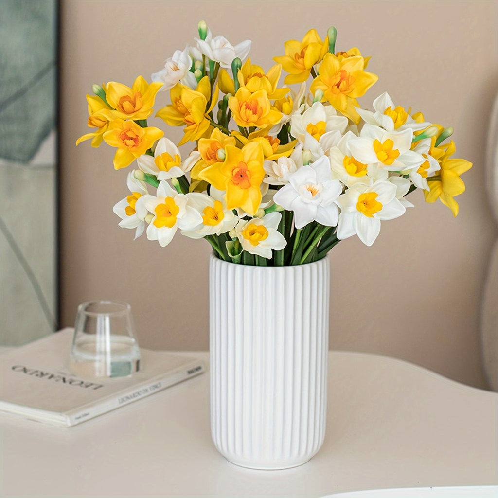 Set of 5 Artificial Daffodil Flowers for Vase Arrangements