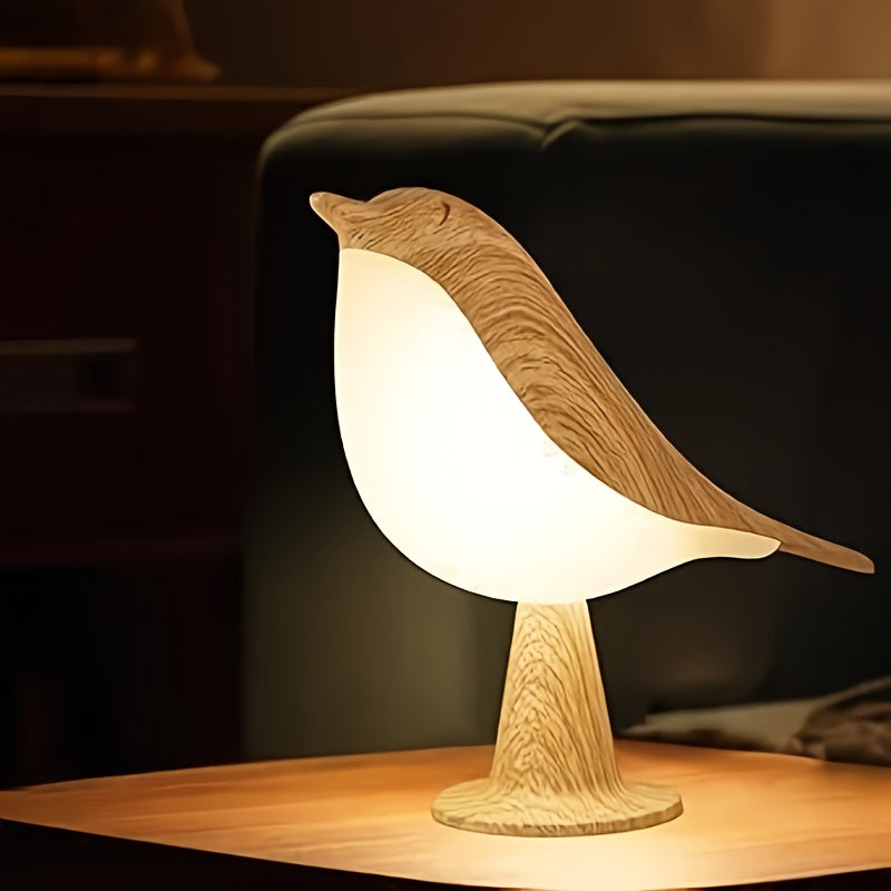 Rechargeable Bird Table Lamp with Dimmable LED Light