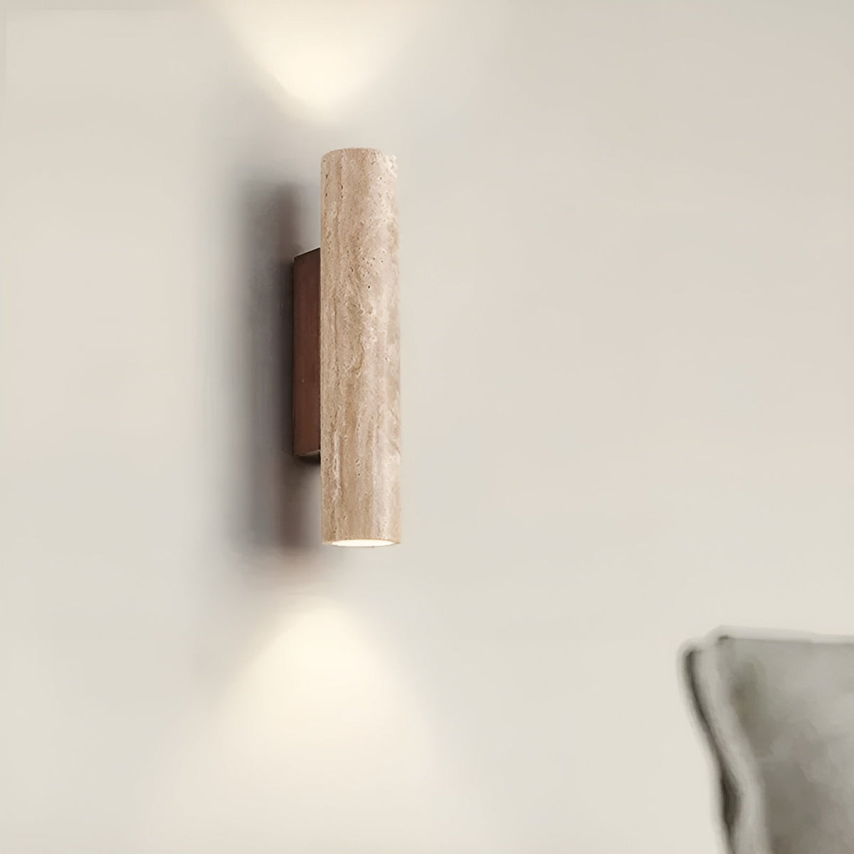 Travertine LED Wall Light with Up and Down Illumination