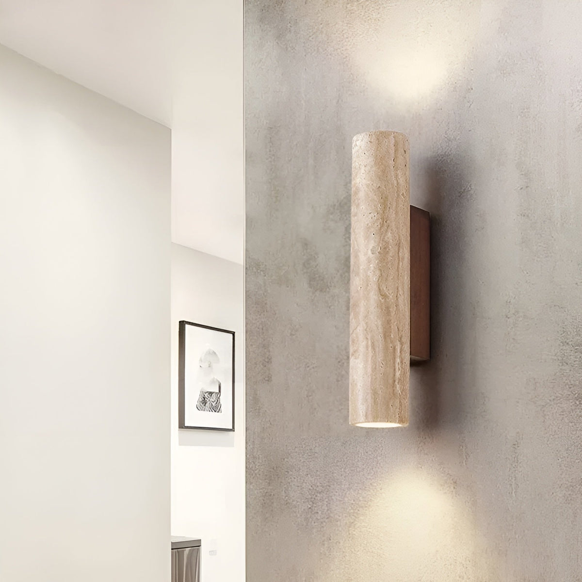 Travertine LED Wall Light with Up and Down Illumination