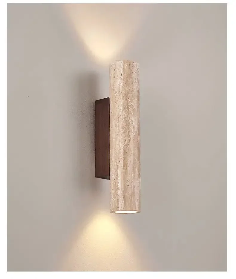 Travertine LED Wall Light with Up and Down Illumination