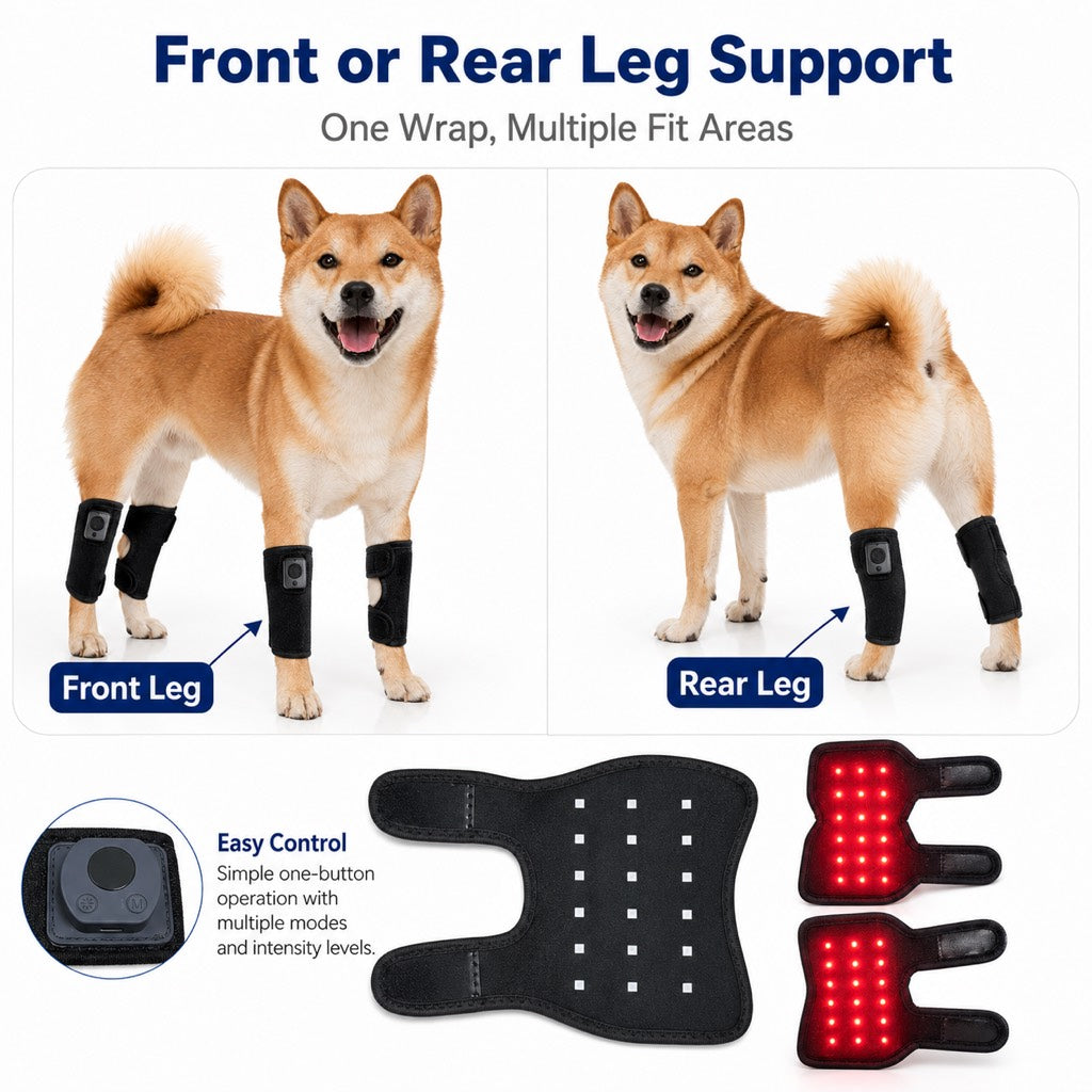 Red Light Wrap for Dogs, Rechargeable Knee Wrap