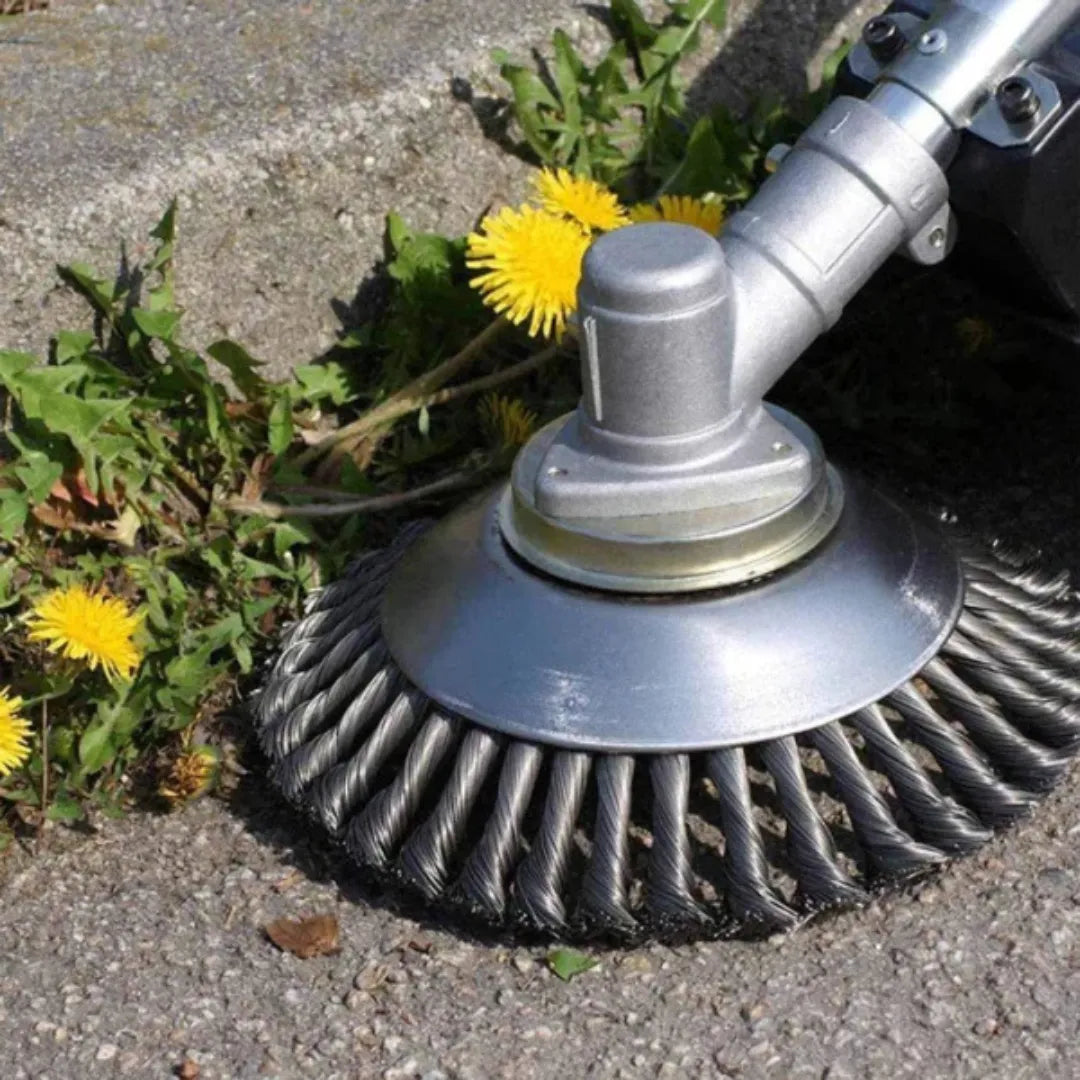 360° Steel Wire Brush Cutter Attachment for Weed Removal