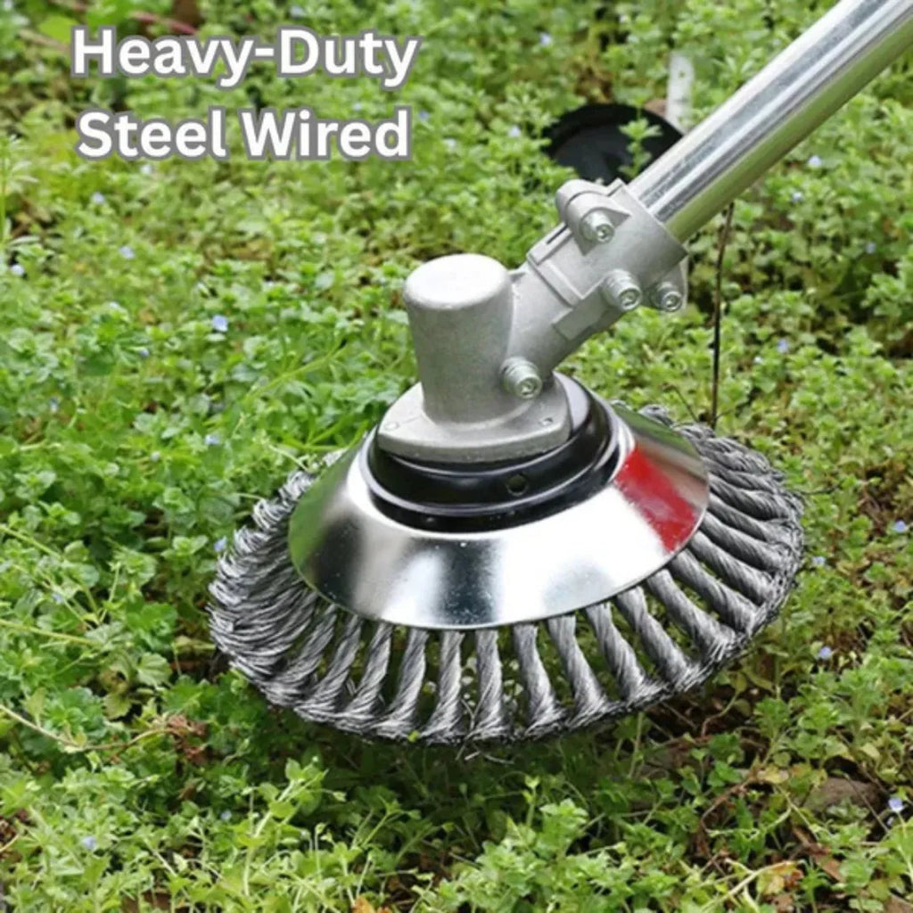 360° Steel Wire Brush Cutter Attachment for Weed Removal