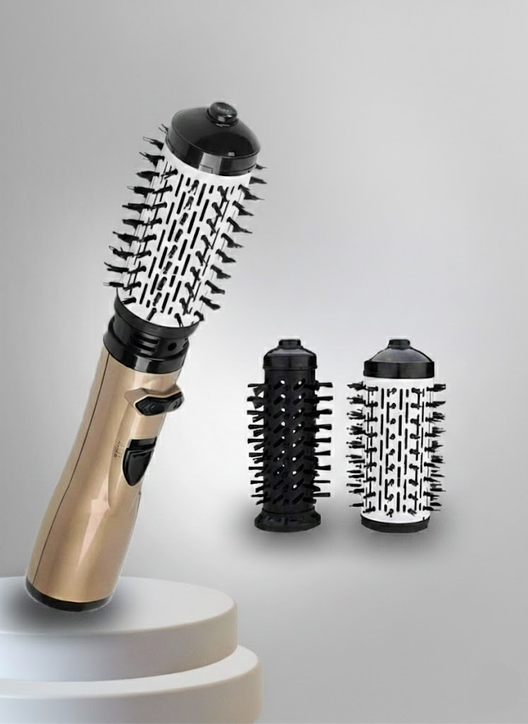 Rotating Hot Air Brush with Two Brush Heads