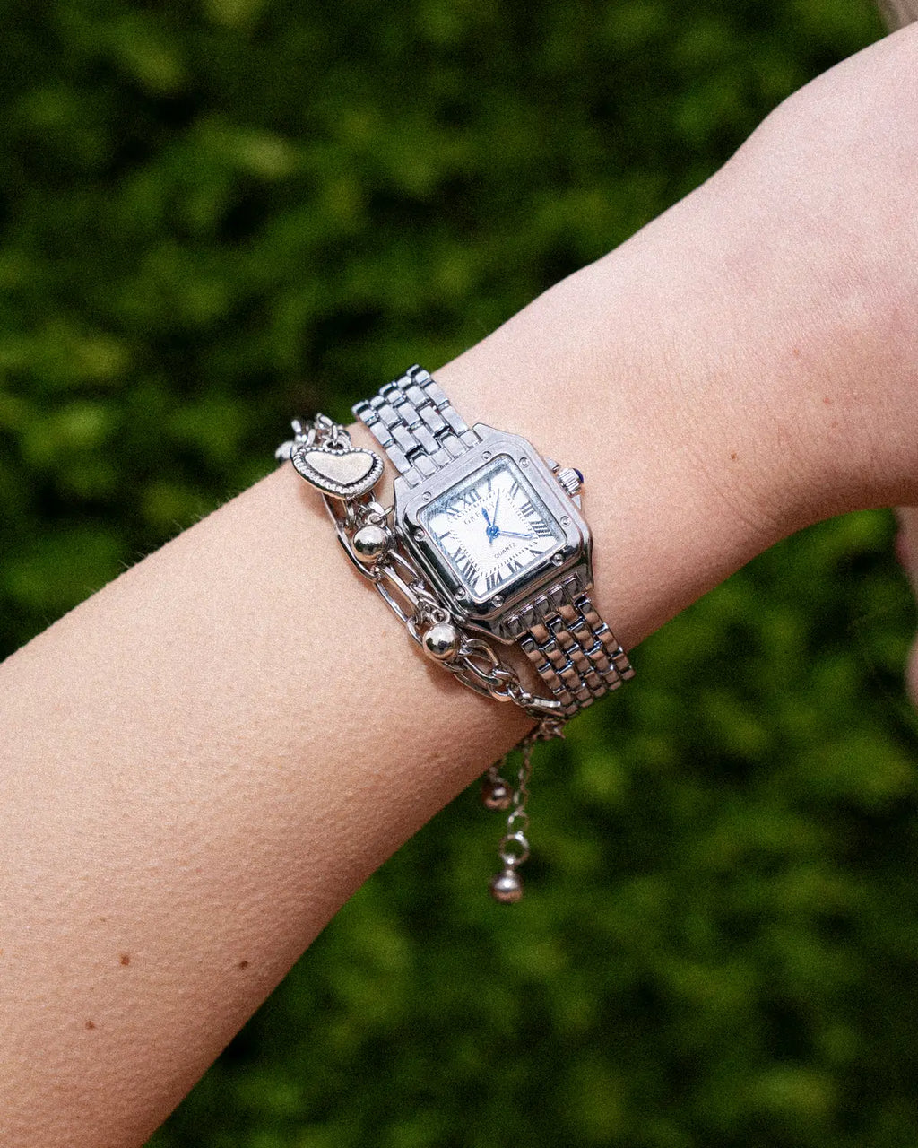 Women's Square Watch with Roman Numeral Dial