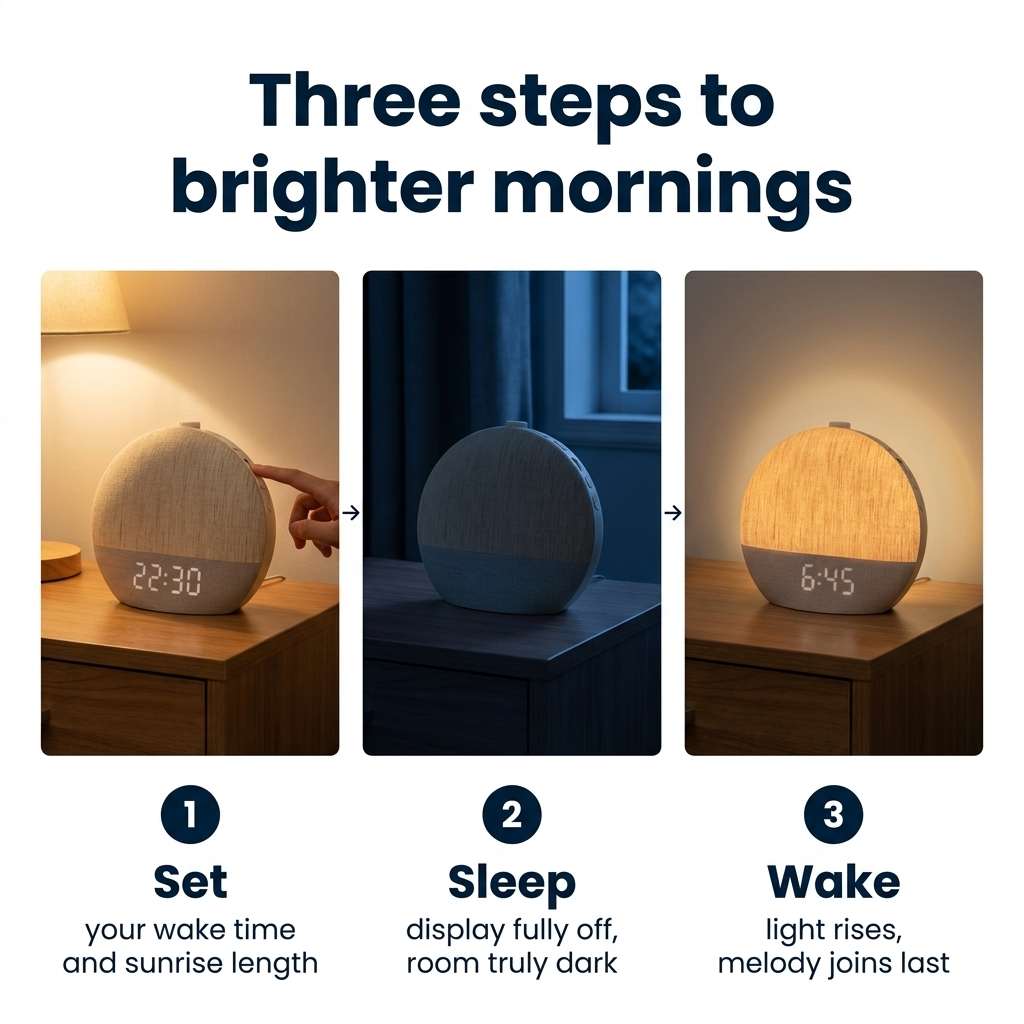 Sunrise Alarm Clock and Wake-Up Light, Linen Finish