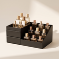 7-Compartment Cologne Stand with Drawers