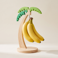 Wooden Banana Hanger with Leaf Detail