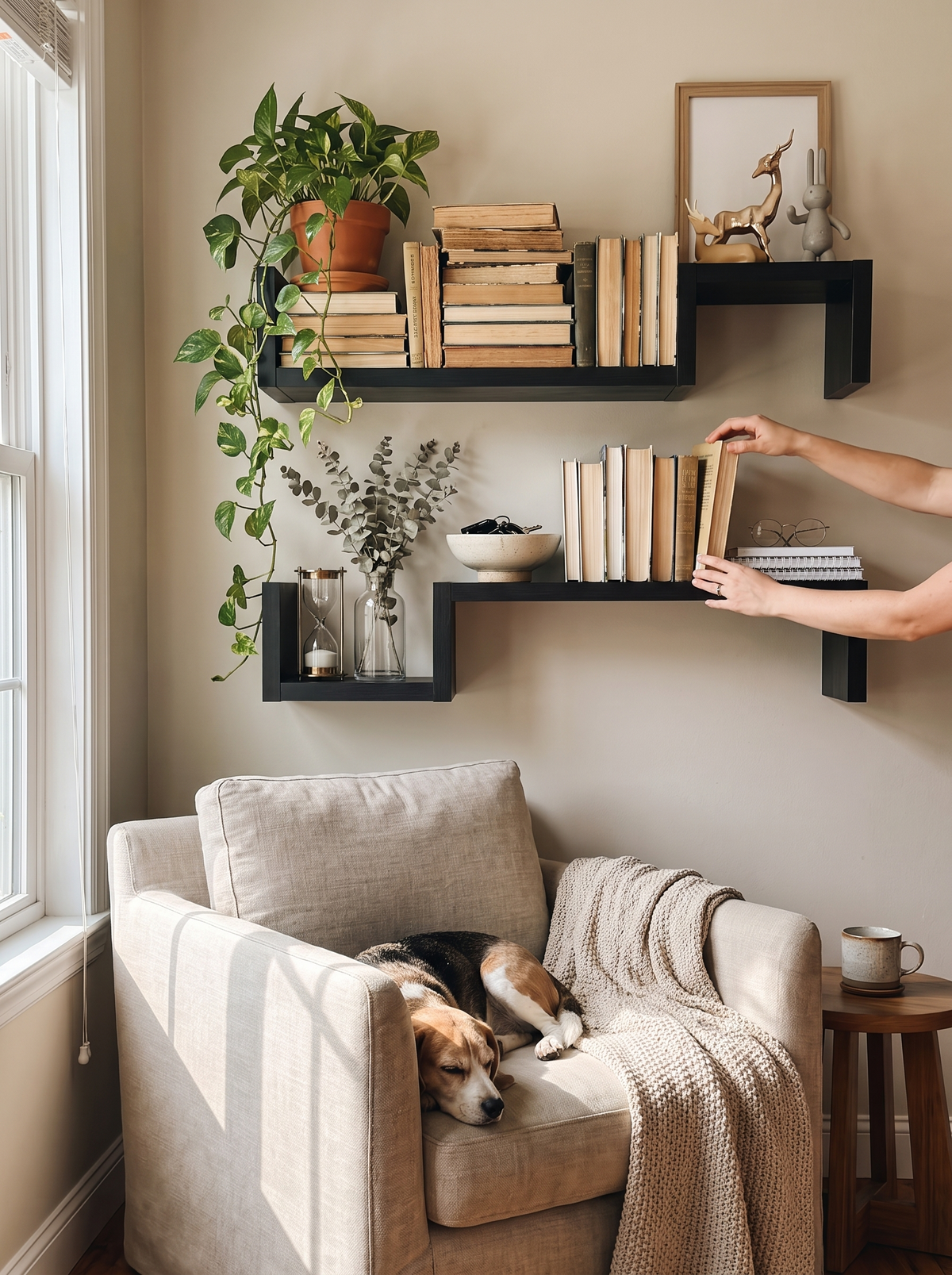 Set of 2 Floating Wall Shelves