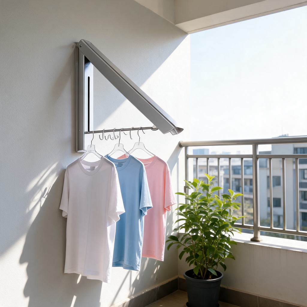 Wall-Mounted Folding Aluminium Drying Rack