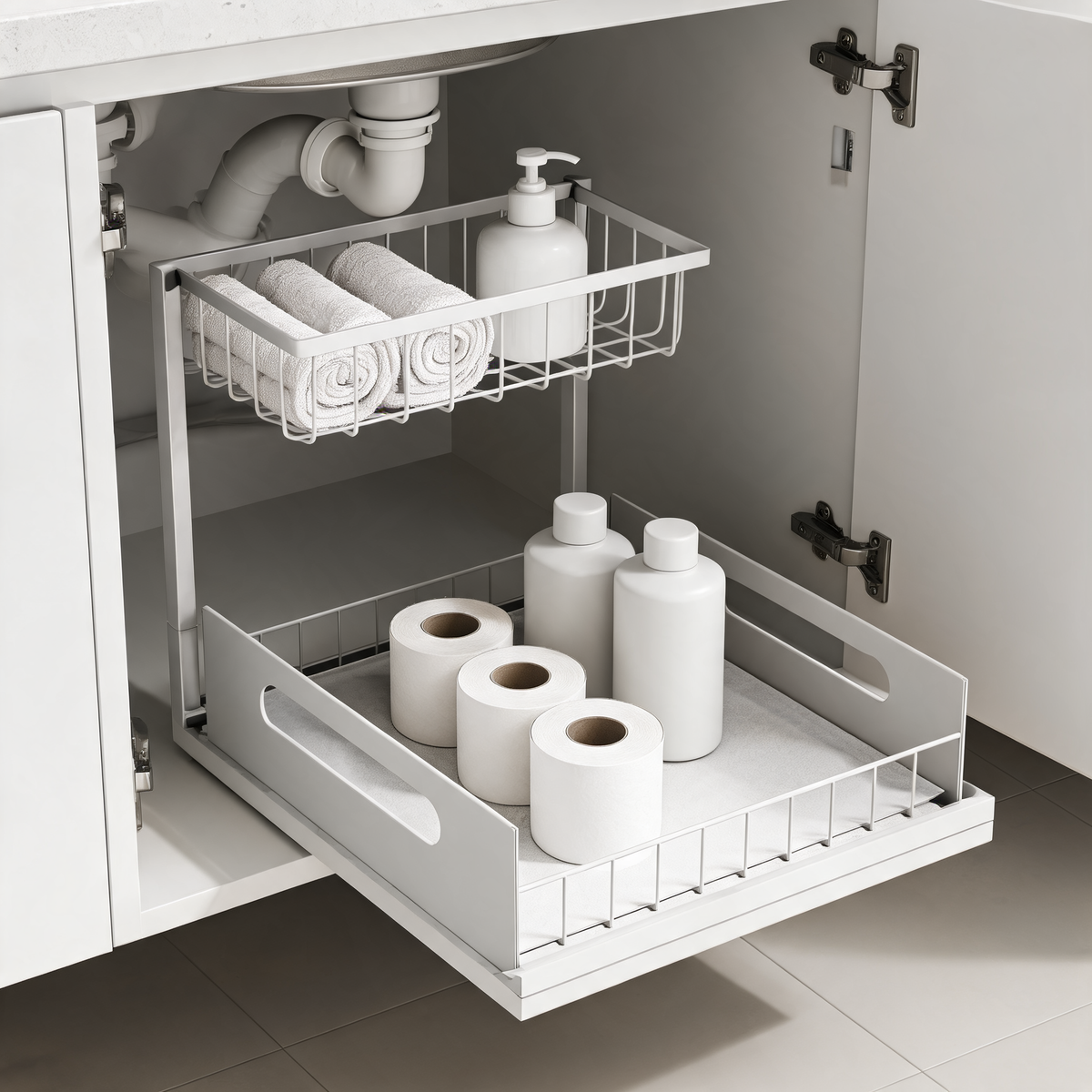 2-Tier Slide-Out Under-Sink Organiser