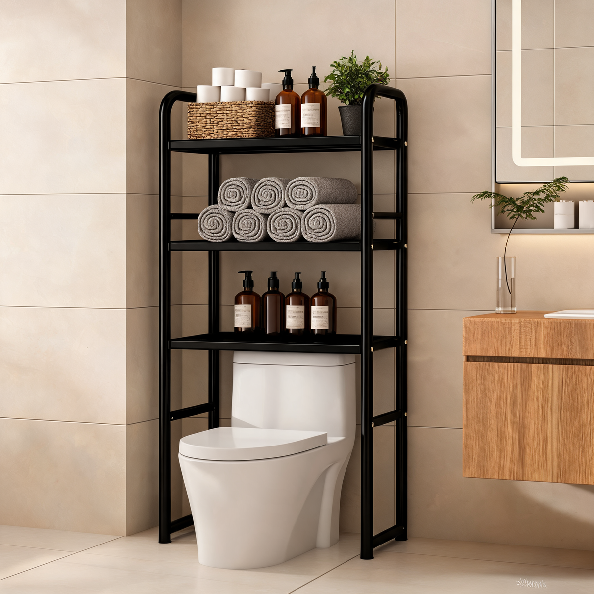 3-Shelf Over-the-Toilet Storage Rack