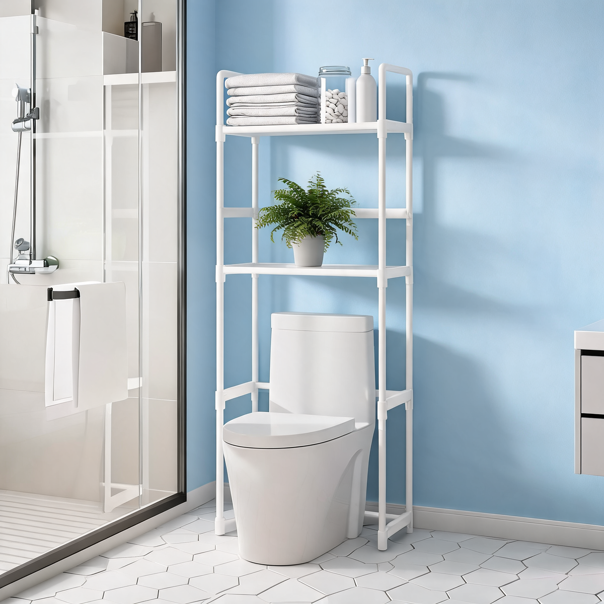 3-Shelf Over-the-Toilet Storage Rack