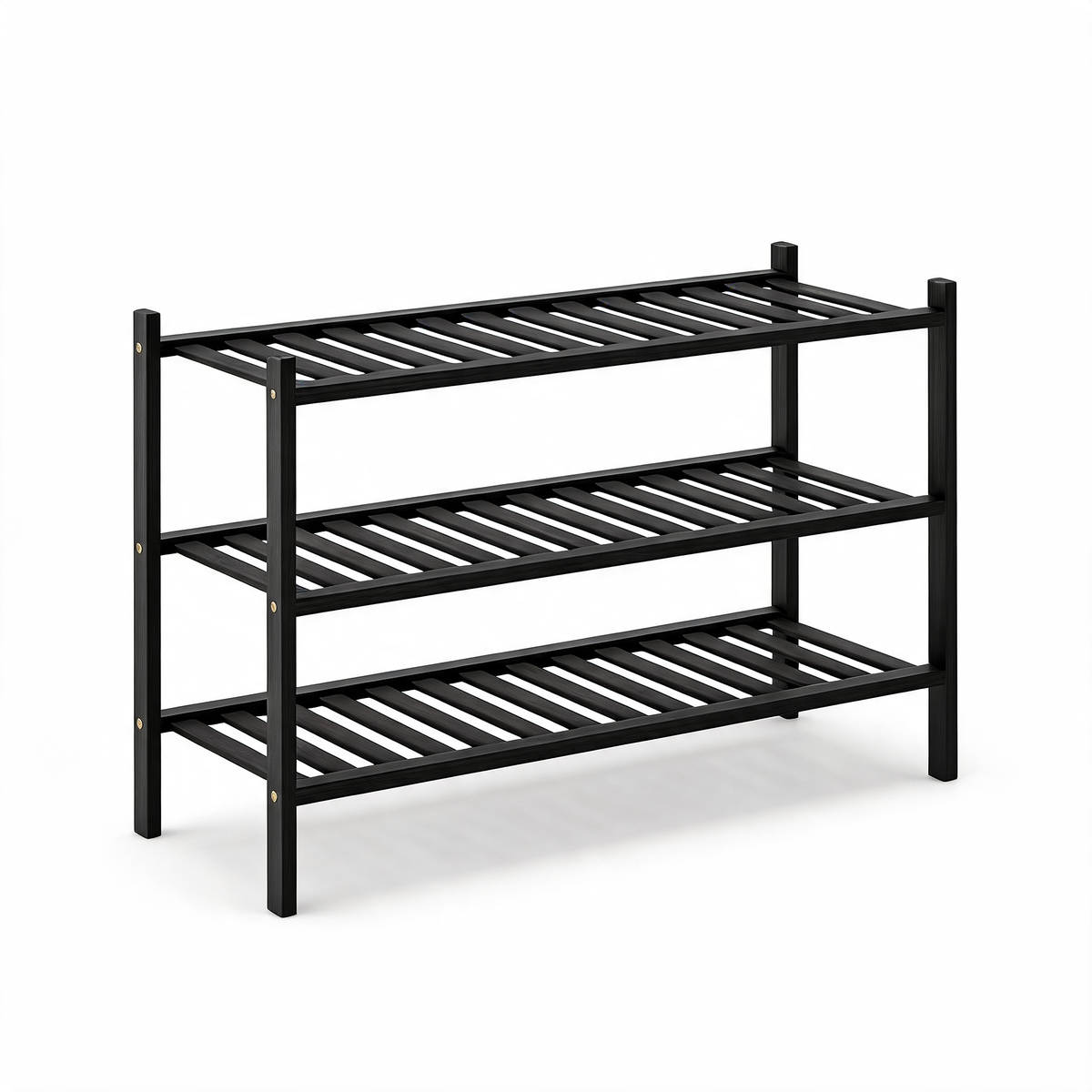 Black Bamboo Shoe Rack