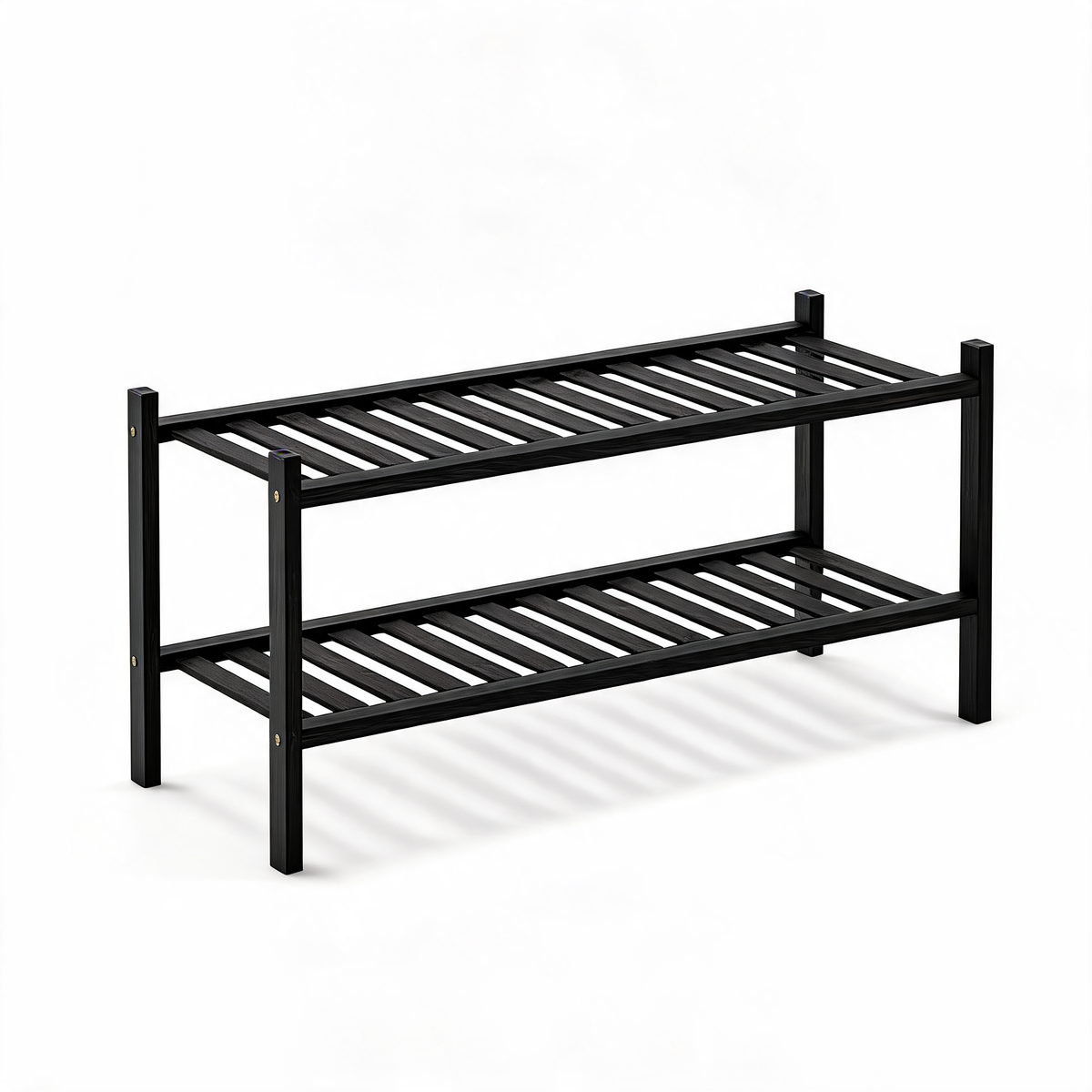 Black Bamboo Shoe Rack