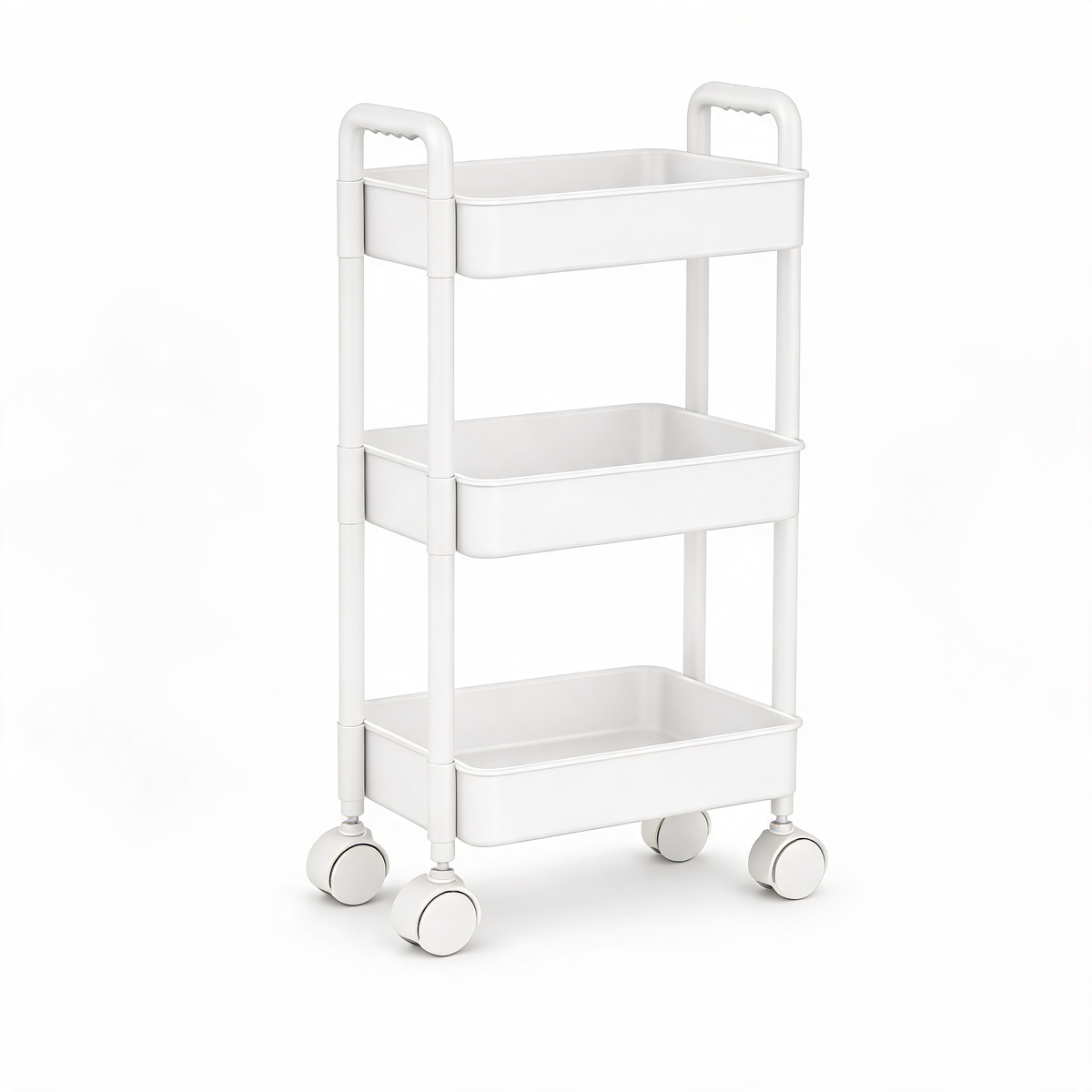 Slim 3-Tier Rolling Storage Cart