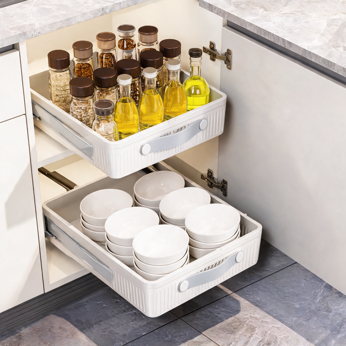 Pull-Out Cabinet Drawer Organiser