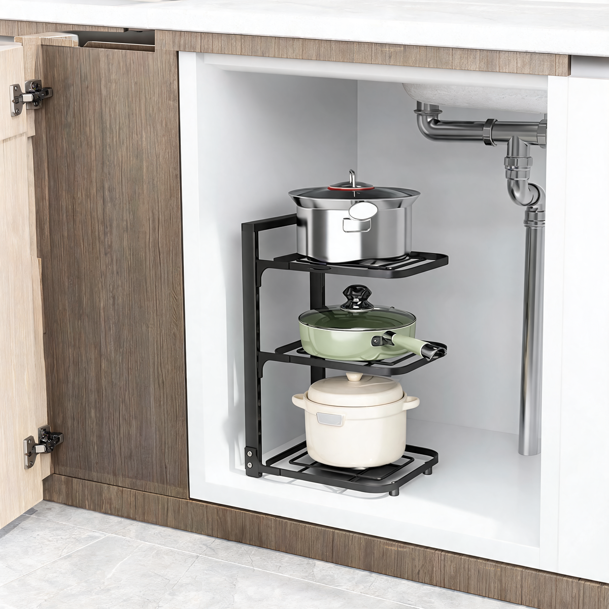 Adjustable Pot and Pan Organiser Rack