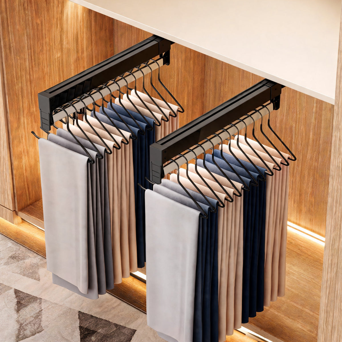Pull-Out Wardrobe Trouser Rack