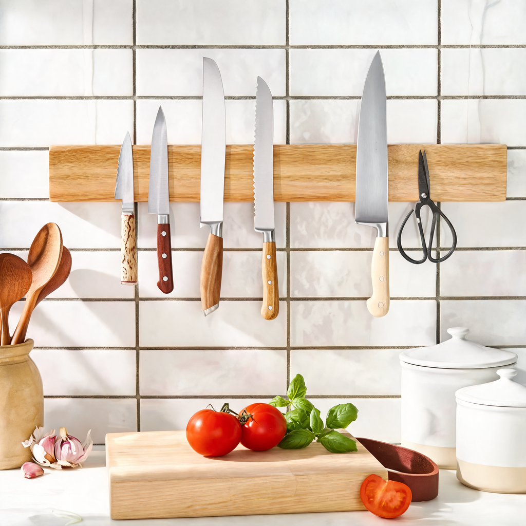 16-Inch Acacia Wood Magnetic Knife Strip