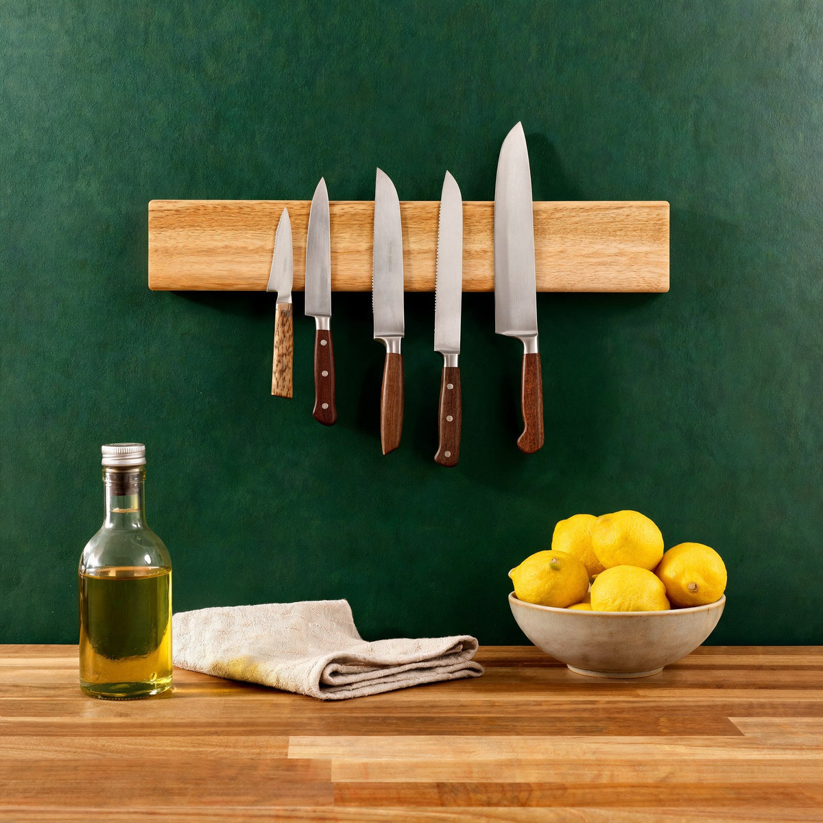 16-Inch Acacia Wood Magnetic Knife Strip