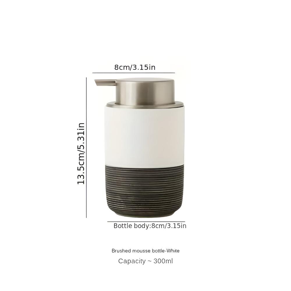Textured Stoneware Soap Dispenser 300ml