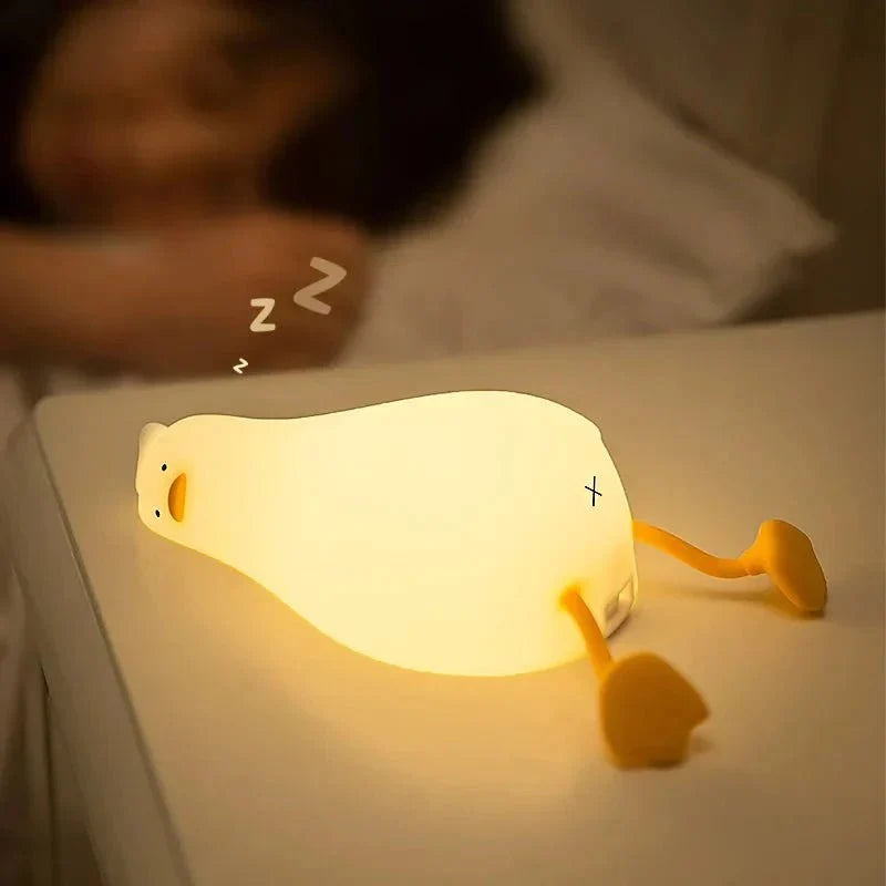 Duck Night Light, Soft Silicone Squeeze Lamp