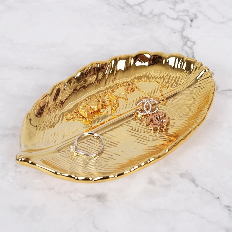 Ceramic Decorative Tray, Three Metallic Finishes