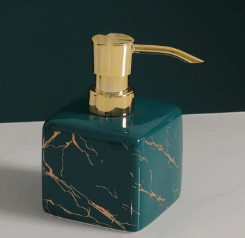 Marble Effect Ceramic Soap Dispenser