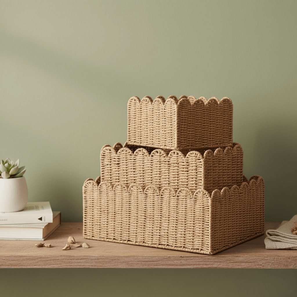 Woven Willow Storage Basket, Three Sizes