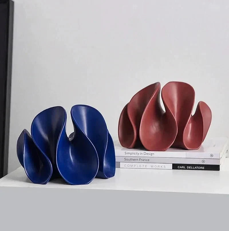 Abstract Petal Sculpture, Matt Resin