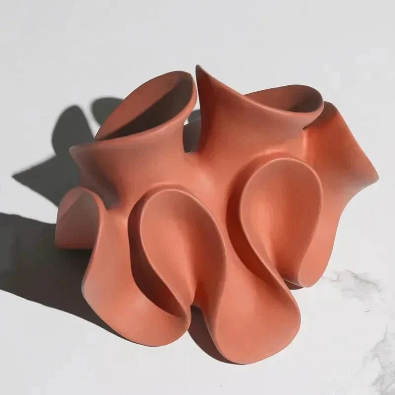 Abstract Petal Sculpture, Matt Resin