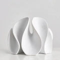 Abstract Petal Sculpture, Matt Resin