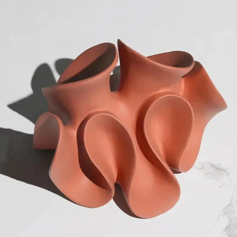 Abstract Petal Sculpture, Matt Resin