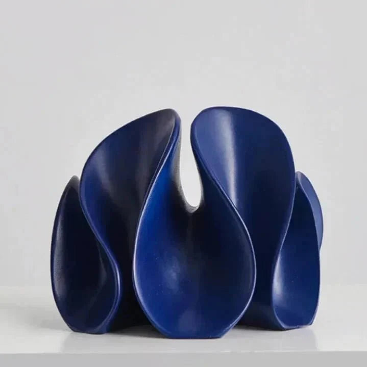 Abstract Petal Sculpture, Matt Resin