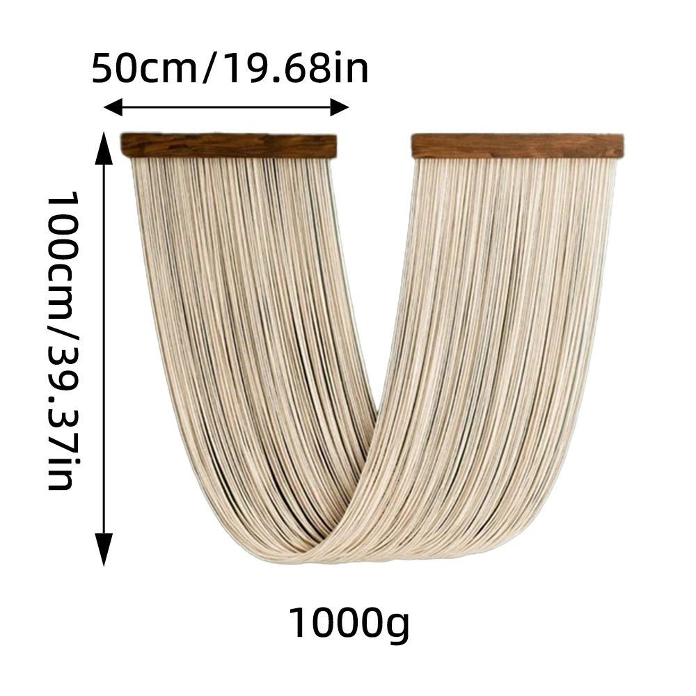Rope Wall Hanging with Wooden Bar