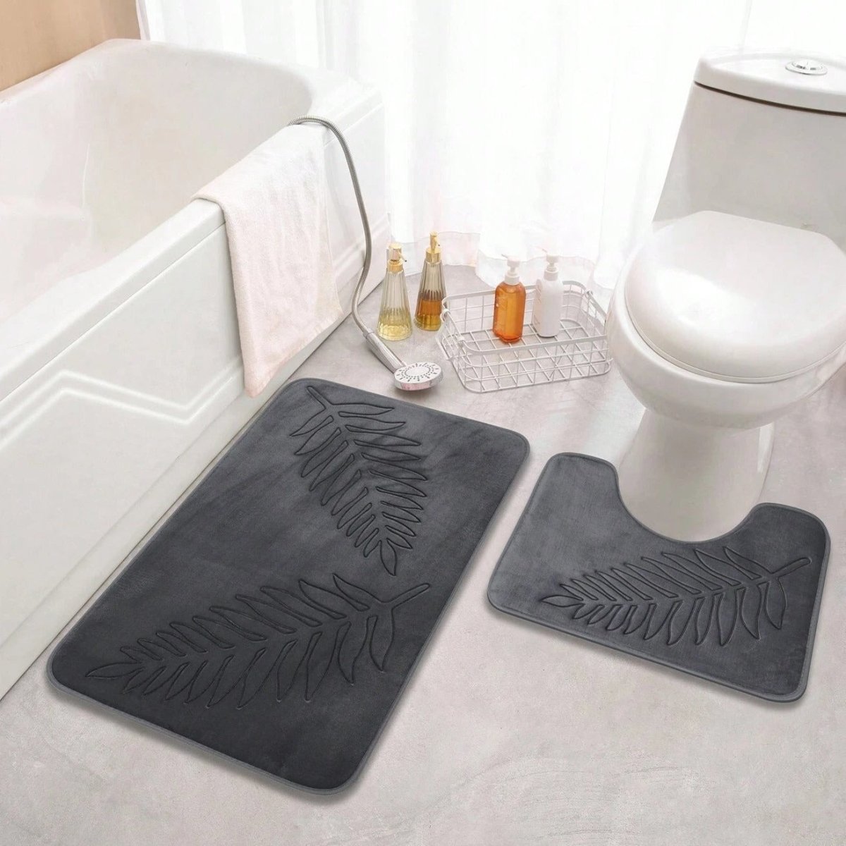 Quick-Drying Bath Mat Set of Two