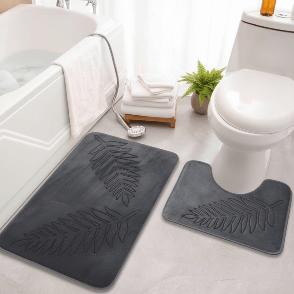 Quick-Drying Bath Mat Set of Two