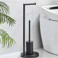 Freestanding Toilet Roll Holder with Brush
