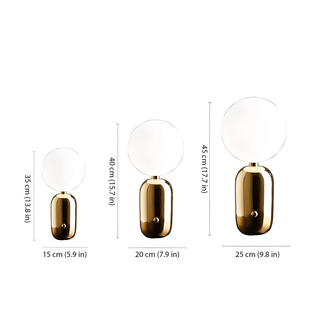 Spherical Table Lamp, Globe Light in Three Sizes