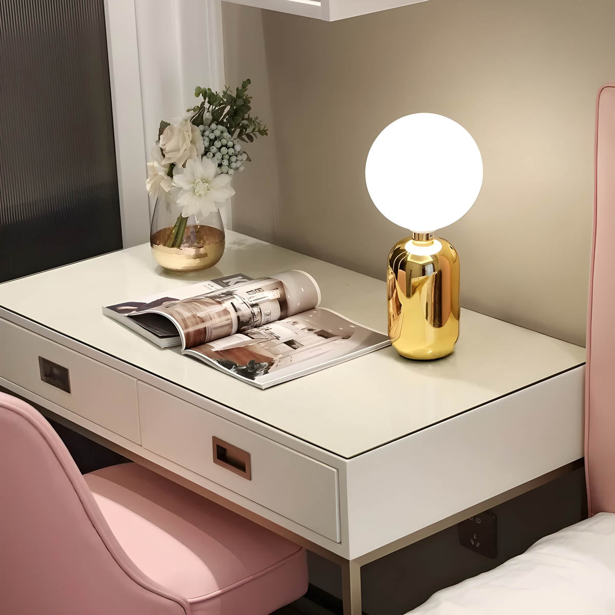 Spherical Table Lamp, Globe Light in Three Sizes