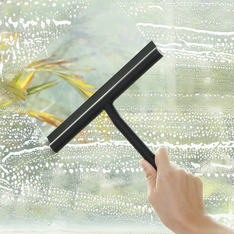 Matt Black Shower Squeegee with Wall Hook